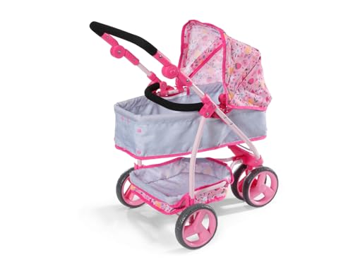 BABY born Deluxe Puppenwagen, Puppenwagen mit Verstellbarer Liege-Fläche und Griff, 834145 Zapf Creation von BABY Born