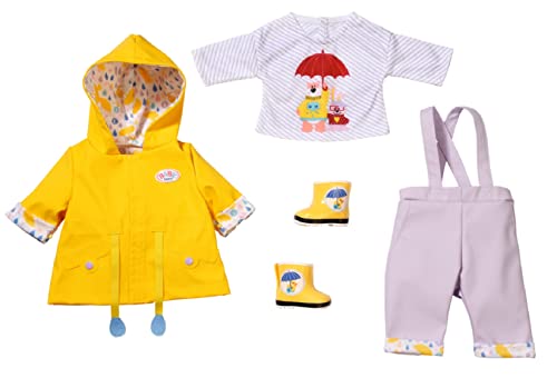 BABY born Deluxe Regen Set für 43cm Puppe - Leicht für Kleine Hände, Kreatives Spiel fördert Empathie & Soziale Fähigkeiten, für Kleinkinder ab 3 Jahren - Inklusive Gummistiefel & mehr von BABY Born