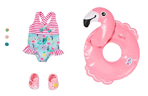 BABY born Holiday Schwimmspaß, Set für Puppen mit Clogs, Schwimmring und Badeanzug, für 43 cm Puppen, 831731 Zapf Creation von BABY Born