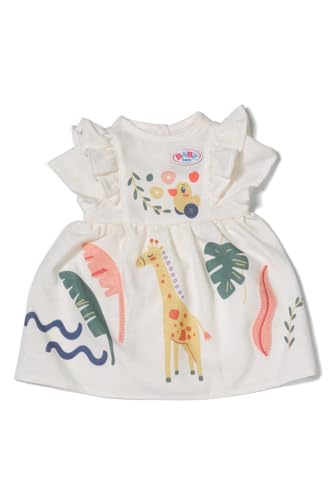 BABY born Kleid Giraffe 43cm, Rüschenkleid mit Dschungel und Giraffen-Print für 43cm Puppen, 871607 Zapf Creation von BABY Born