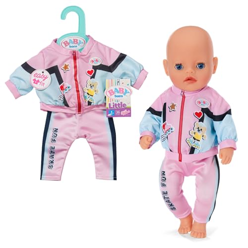 BABY born Little Jogginganzug mit Hose und Jacke für 36 cm Puppen, 836347 Zapf Creation von BABY Born