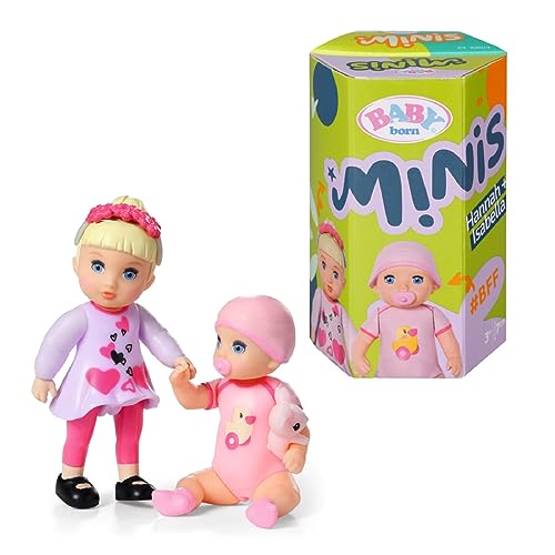 BABY born Minis Doppelpack mit Minis-Puppen Isabella und Hannah mit Farbwechseleffekt, Stickerbogen und Accessoires, 906026 Zapf Creation BABY born Minis Doppelpack mit Minis-Puppen Isabella und Hannah mit Farbwechseleffekt, Stickerbogen und Accessoires, 906026 Zapf Creation von BABY Born