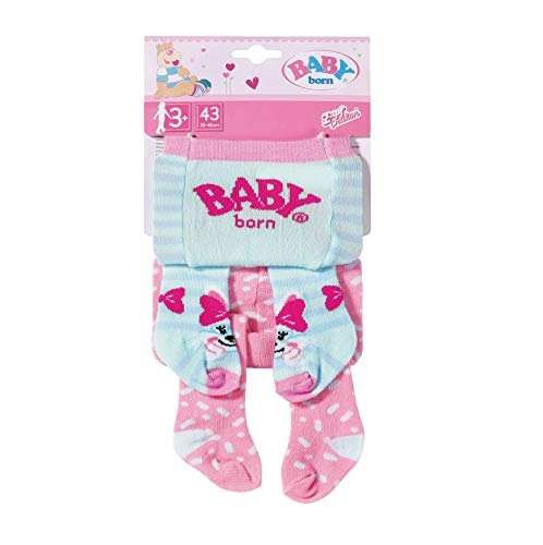 BABY born Strumpfhose 2 x 43cm, pink / hellblau von BABY Born