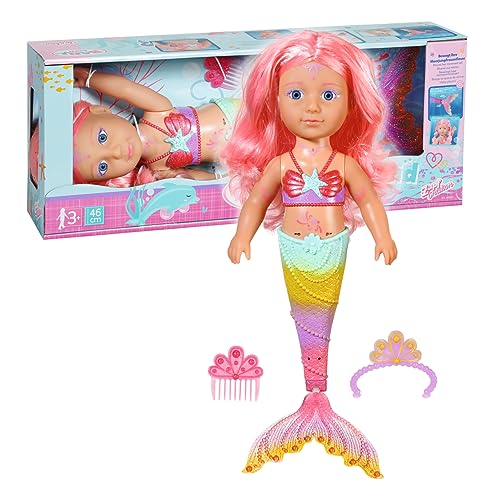 BABY born Zapf Creation 835357 Little Sister Meerjungfrau 46cm - Meerjungfrauen-Puppe Langen Haaren, schimmt durchs Wasser mit beweglicher Glitzer-Flosse, inkl. Diadem & Kamm. BABY born Zapf Creation 835357 Little Sister Meerjungfrau 46cm - Meerjungfrauen-Puppe Langen Haaren, schimmt durchs Wasser mit beweglicher Glitzer-Flosse, inkl. Diadem & Kamm. von BABY Born