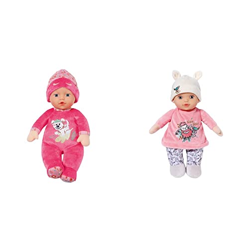 Baby Annabell Sweetie for babies - 30 cm soft bodied doll with integrated rattle & Baby born Sleepy for babies pink, waschbare Stoffpuppe von BABY Born