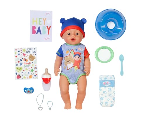 Baby Born Jonas 43cm, Babypuppe mit 10 Funktionen und Accessoires, für Kinder ab 3 Jahren, funktioniert ohne Batterie, 43cm große Puppe, 834848 Zapf Creation von BABY Born