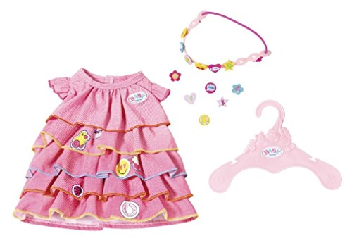 BABY born 824481 Sommerkleid Set mit Pins Puppenkleidung 43 cm, bunt von BABY Born