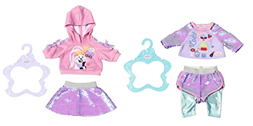 BABY born Fashion, Puppenkleidung, EIN Stück, 1 Puppen-Outfit für 43 cm Puppen bestehend aus Shirt und Rock ODER Longsleeve und Hose, Set nicht frei wählbar, 828182 Zapf Creation von BABY Born