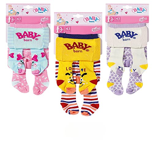 BABY born, Puppenzubehör, BABY born Strumpfhose 43cm, 2-er Pack, 3 Motive, nicht freiwählbar, 828236, Zapf Creation von BABY Born