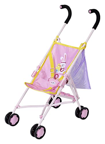 Zapf Creation 828663 BABY born Stroller with Bag Puppenwagen mit Tasche, einfach und schnell zusammenklappbar, Puppenzubehör für Puppen fast aller Größen, 62 cm Griffhöhe von BABY Born