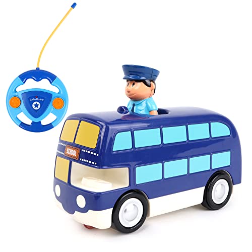 Baby Challenge - Baby Bus - Mein erstes Fahrzeug - 058422 - Ferngesteuertes Auto - Blau - Mit Sound und Licht - 1/50 - Batterien Nicht enthalten - Kunststoff - Ab 3 Jahren von BABY CHALLENGE