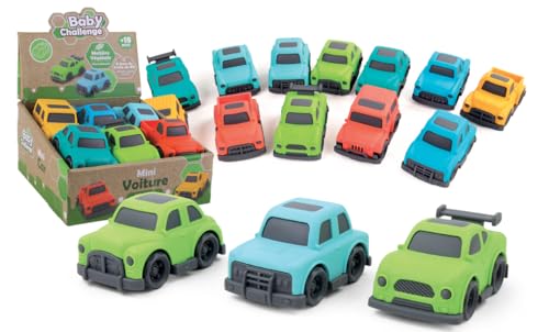 BABY CHALLENGE - Kleines Auto - 055131 - Zufälliges Modell - Mini Fahrzeug - Kinderspielzeug - Geschenk - Geburtstag - Freilauf - Erstes Alter - Bioplastik - Ab 18 Monaten von BABY CHALLENGE