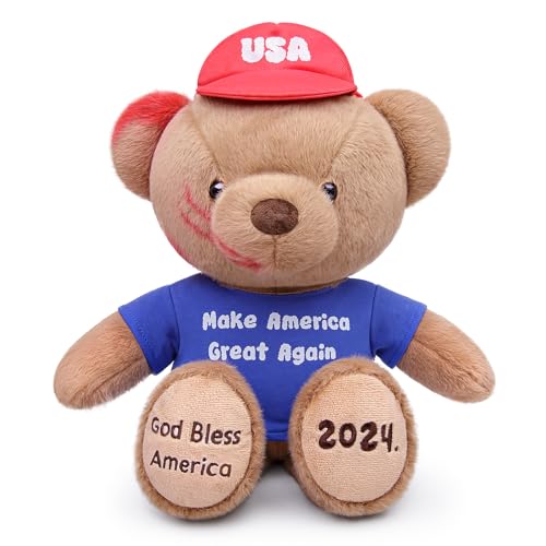 BABY FRANKIEZHOU MAGA Teddy Bear, Make America Great Again Teddy Bear, 2024 MAGA Teddy Bear, Funny President Merchandise, Make America Great Again 2024 Geschenk für Männer Frauen von BABY FRANKIEZHOU