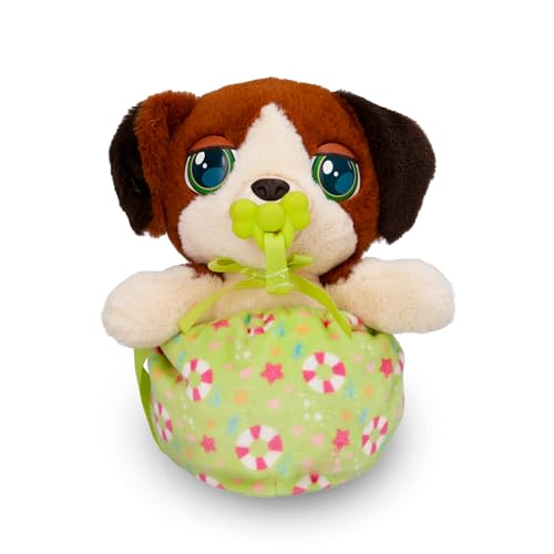 Mini Paws Baby Beagle, Interaktiver Babyhund zum Herumtragen und Kuscheln, der Laute von sich gibt - inkl. eines Tragebeutels, Empfohlen für Kinder ab 3 Jahren von BFF BY CRY BABIES