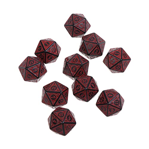 BABYVIVA 10pcs 20 Seitig D20 Spielen RPG Party Acrylspiel BABYVIVA 10pcs 20 Seitig D20 Spielen RPG Party Acrylspiel von BABYVIVA