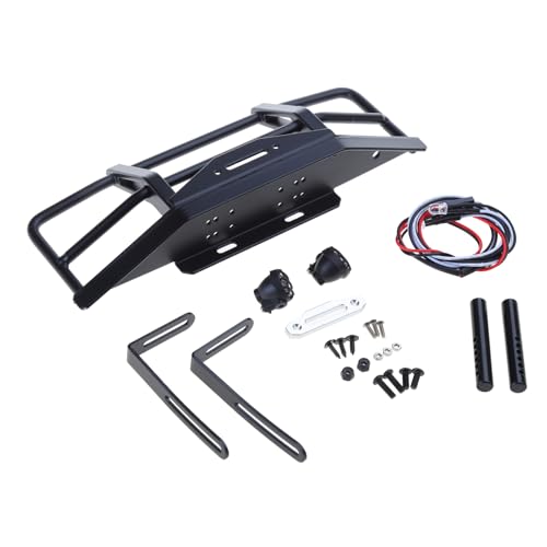 BABYVIVA 1/10 Upgrade Metall Front Bumper ith Suchscheinwerfer Spielzeug Eplacement Simulation Auto ler Zubehör X10 von BABYVIVA