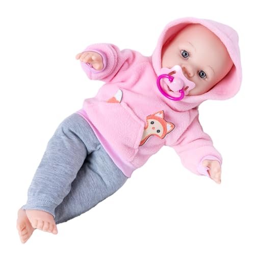 BABYVIVA 16inch Baby Doll Reborns Doll Nurturing Doll Realistic Handmade Cloth Body Doll Reborns Toy Popular Parenting Game Gift von BABYVIVA