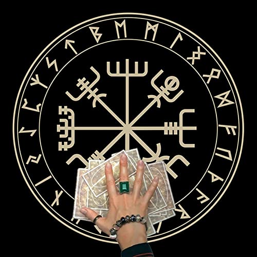 BABYVIVA 23x23 Zoll Flanell Tarot Tischdecke Rune Divination Tarot Tischdecke Für Magier Tägliches Brettspiel Kartenpad von BABYVIVA