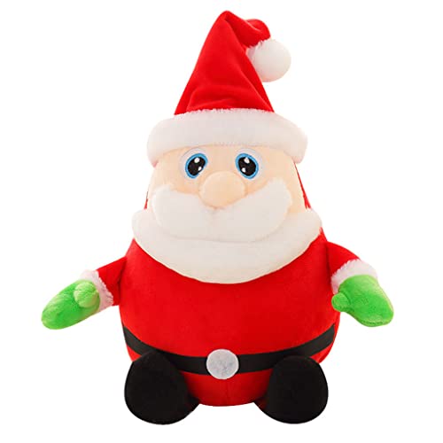 BABYVIVA 25 cm Leuchtender Weihnachtsmann Plüsch Für Weiche Handwerksfigur Elektrisch Gefüllter Weihnachtsmann Lustig Für Den Schreibtisch Zubehör Für Zimmer Orna von BABYVIVA