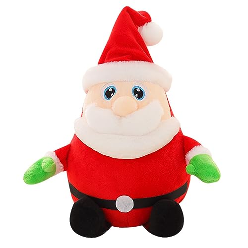 BABYVIVA 25 cm Leuchtender Weihnachtsmann Plüsch Für Weiche Handwerksfigur Elektrisch Gefüllter Weihnachtsmann Lustig Für Den Schreibtisch Zubehör Für Zimmer Orna von BABYVIVA