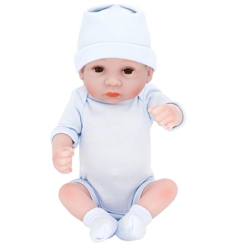 BABYVIVA 28 cm Simulation Realistische Baby Puppe Wiedergeburt Puppe mit Beweglichen Arm & Bein für Baby Childer Beschwichtigen Begleiten Spielen Puppe von BABYVIVA