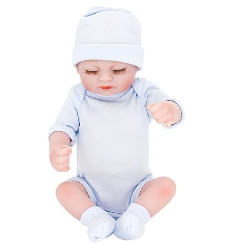 BABYVIVA 28 cm Simulation Realistische Baby Puppe Wiedergeburt Puppe mit Beweglichen Arm & Bein für Baby Childer Beschwichtigen Begleiten Spielen Puppe von BABYVIVA