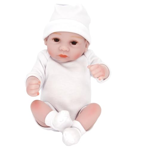 BABYVIVA 28 cm Simulation Realistische Baby Puppe Wiedergeburt Puppe mit Beweglichen Arm & Bein für Baby Childer Beschwichtigen Begleiten Spielen Puppe von BABYVIVA