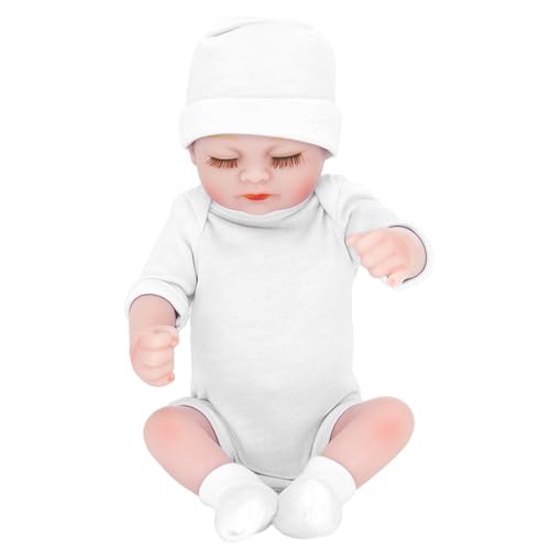 BABYVIVA 28 cm Simulation Realistische Baby Puppe Wiedergeburt Puppe mit Beweglichen Arm & Bein für Baby Childer Beschwichtigen Begleiten Spielen Puppe von BABYVIVA