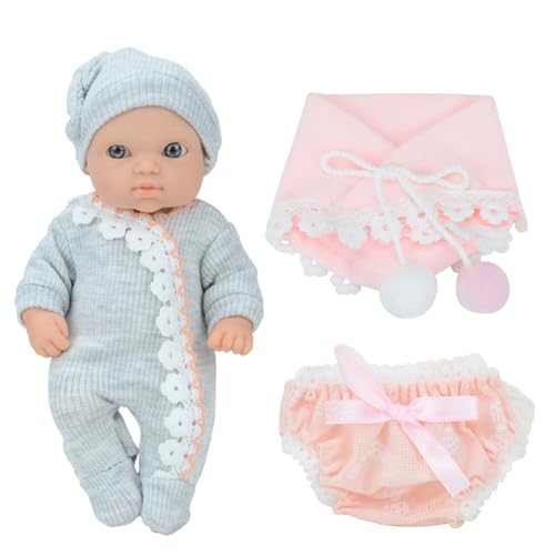 BABYVIVA 8-Zoll-Babypuppenset für Childer, Reborn-Puppe, Pflegepuppe, realistische handgefertigte Reborn-Babypuppe, Erziehungsspiel für Childer, Geschenk von BABYVIVA