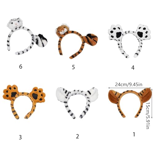 BABYVIVA Animal Ears Headband for Head Hair Hoop with Tail Paw Headbands Party Hairband Theme for Creative Party von BABYVIVA