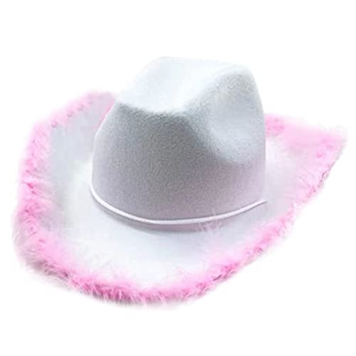 BABYVIVA Cowboyhut, Cowboyhut, Western-Cowgirl-Hut für Frauen und Mädchen, Foto-Requisiten, Quasten, Brauthüte für Party von BABYVIVA