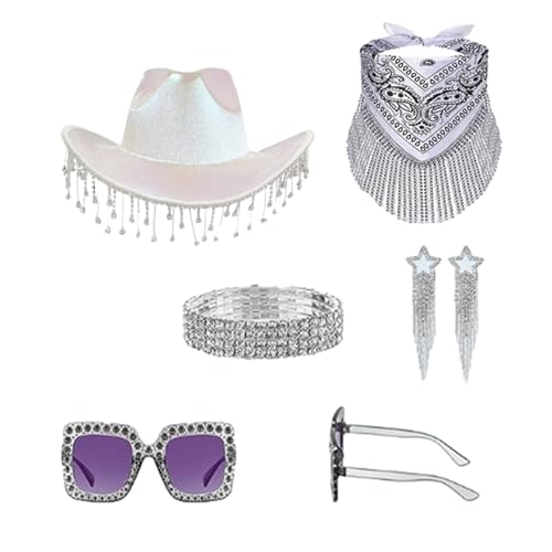 BABYVIVA Cowboyhut, Urlaubs-Cowboyhut, Halstuch und Sonnenbrille, Überraschungsgeschenk für Mädchen, Jungen, Cowgirl-Hut für Karneval, Musikfestival von BABYVIVA