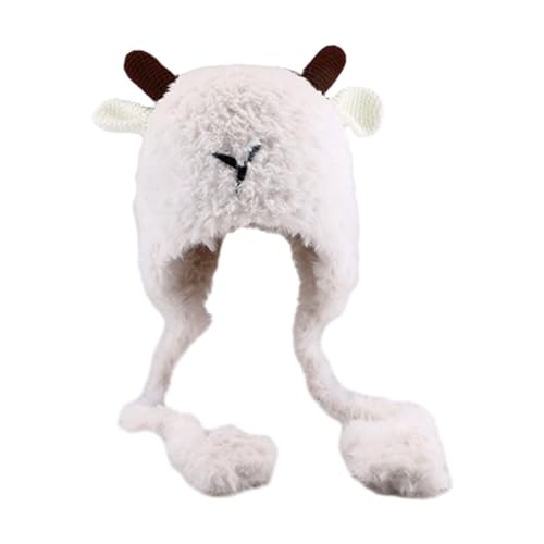 BABYVIVA Funny Lamb Hat New Year Winter Party Decorations Festive Stage Shows Furry Cute Funny Handmade Headdress von BABYVIVA