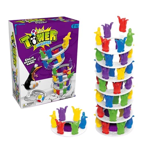 BABYVIVA Lustiger Pinguin Turm Spielset Unterhaltsame Brettspielpartys Skurriles Pinguin Zerstörungsspielzeug Für Kinder von BABYVIVA