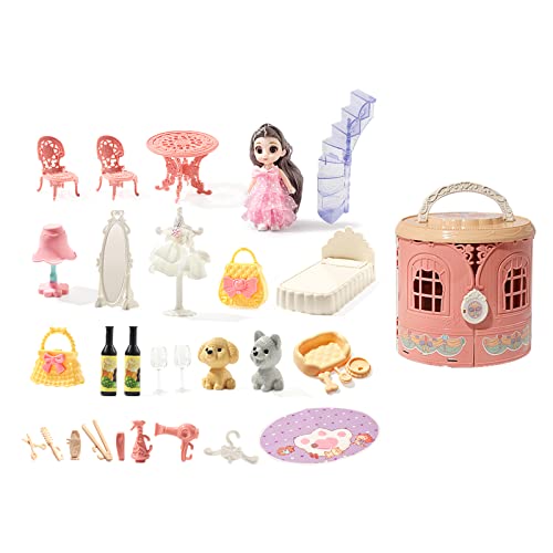 BABYVIVA Puppenhaus für Puppen Handtasche Puppen Zubehör Niedliche Haus Miniaturen Villa chen Spielzeug Mädchen Geburtstagsgeschenk von BABYVIVA