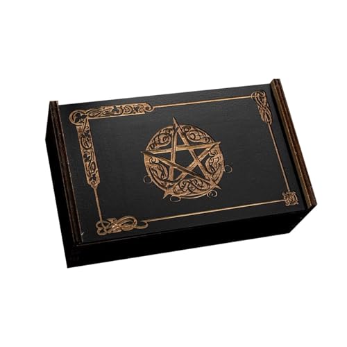 BABYVIVA Push Pull Tarot Cards Box Astrolologys Schmuckstücken Box Holz Tarot Kartenlagerung Für Vermögenszählen Hexendekoration von BABYVIVA