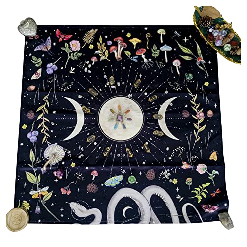 BABYVIVA Samt Tarot Karten Tischdecke Quadratisch Wahrsagerei Wandteppich Kleine Tischdecke Astrologie Tischset Hexerei Zubehör von BABYVIVA