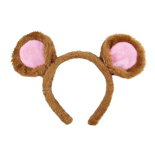 BABYVIVA Soft Bear Ears Headbands Plush Mouse Ears Hair Hoop for Washing Face Cartoon Animal Hairbands Halloween von BABYVIVA