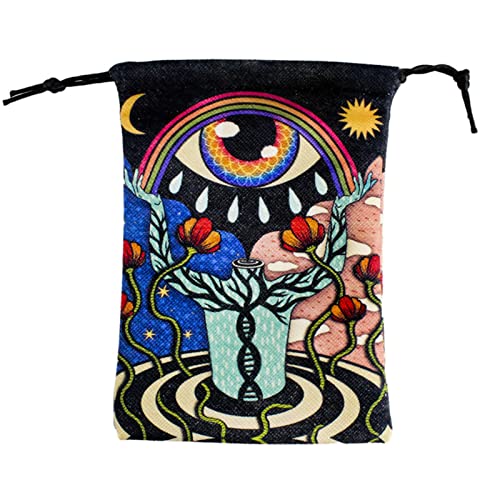 BABYVIVA Tarot Karten Aufbewahrungstasche Tarot Karte Und Würfel Aufbewahrungstasche Kordelzug Brettspiel Tarot Tasche Tarot Kartenhalter Tasche von BABYVIVA