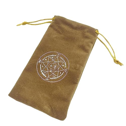 BABYVIVA Tarot Pad Wünschelrutenbrett Wahrsagerei Metaphysischer Tarot Spielzubehör Mithelfer Tasche Flanell Aufbewahrungstasche Mit Kordelzug von BABYVIVA