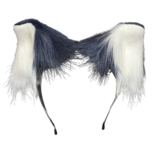 BABYVIVA Wolf Ear Headband Tail Girls Cosplay Accessories Beast Ears Blue Fursuit Masquerade Halloween Cosplay Party von BABYVIVA