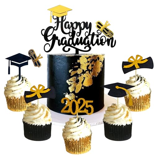 2025 Graduation Cupcake Toppers 2025 Abschlussfeier Cupcake toppers Bachelor Hut Deko Abschluss Deko für Graduation Abschlussparty Dekoration von BACH AND BOOZY