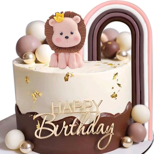 Brown Dschungel Kuchendeko 1. Geburtstag Lion Kuchen Topper Geschlecht Enthüllen Kuchen Dekoration Bär Baby Dusche Party Supplies Teddybär Dekoration von BACH AND BOOZY