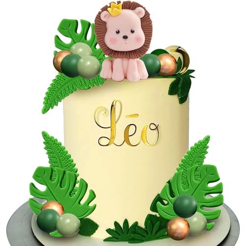 Löwe Cake Topper Löwe Geburtstag Dekorationen Safari Tier Kuchen Topper Safari Cake Topper Wild One Cake Topper Dschungel Baby Shower Cake Topper Safari Baby Shower Cake Dekorationen von BACH AND BOOZY