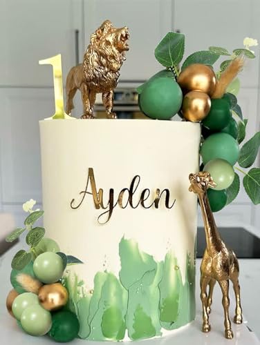 Zoo Tortendeko Wild Safari Animals Cake Topper Jungle Animal Figure Picks Jungle Wild One Animals Cake Decorations for Baby Shower Safari Birthday Party von BACH AND BOOZY