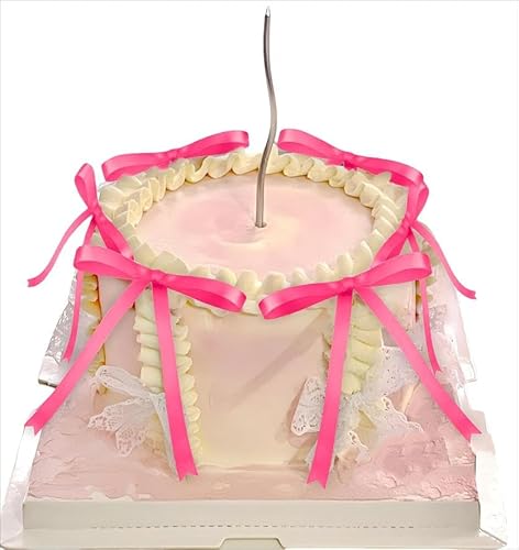 BAB Rosa Schleife Kuchen Topper Bowknot Bänder Schleife Kuchen Dessert Picks für Dekorationen Braut Baby Shower Geburtstag Hochzeit von BACH AND BOUJEE