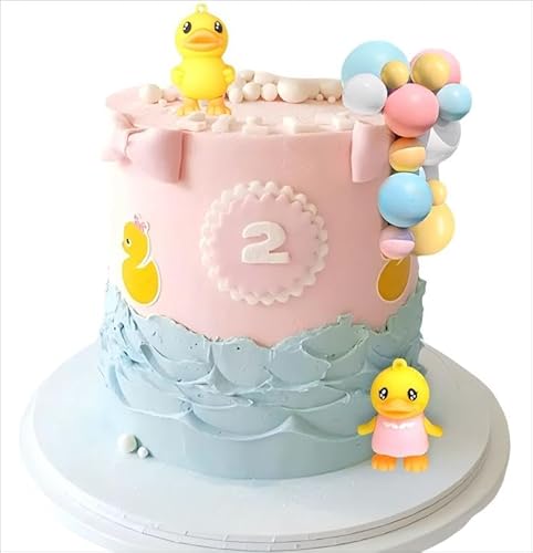 Gelbe Ente Kuchendekoration Ente Geburtstag Dekorationen Niedliche kleine Ente Cupcake Topper für Geburtstagsfeier Babyparty Dekorationen von BACH AND BOUJEE