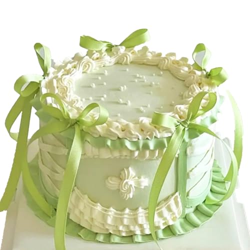 Grüne Schleife Tortenaufleger Schleife Knoten Bänder Schleife Torte Dessert Picks für Dekorationen Braut Babydusche Geburtstag Hochzeit von BACH AND BOUJEE