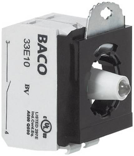 BACO 333ERARL11 Kontaktelement, LED-Element mit Befestigungsadapter 1 Öffner, 1 Schließer Rot tast von BACO