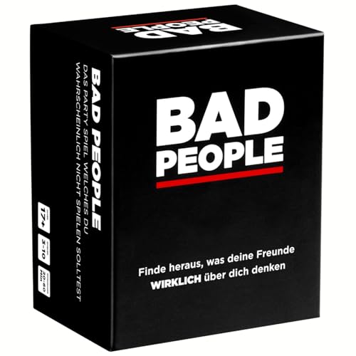 BAD PEOPLE Dyce Games Deutsch | Spieleabend Erwachsene lustig | was Denken die Anderen über Dich? | Partyspiele | 3 verrückte Spielvarianten | Gesellschaftsspiele | Für 3-10 Spieler ab 17 Jahren von BAD PEOPLE